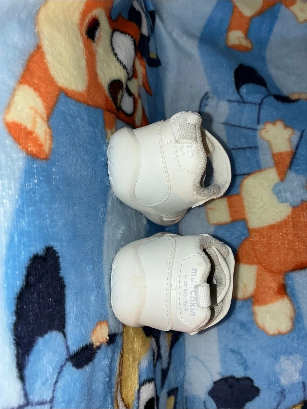 Stride Rite White Baby Walker Shoes - Easy Hook & Loop Fit
